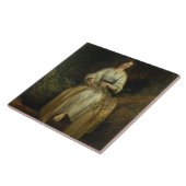 Ophelia weving her garlands, 1842 (olie op het pan tegeltje (Zijkant)