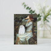 Ophelia - Witte Perzische kitten Briefkaart (Staand voorkant)