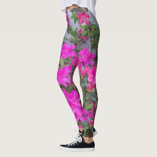 Ophete roze Azalea-bloemen op leggings (Links)