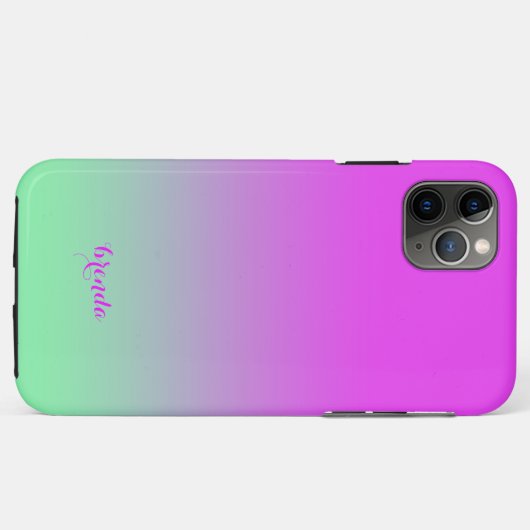 Ophete roze en groene ombre Case-Mate iPhone case (Achterkant (horizontaal))