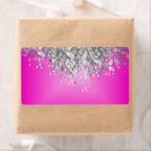 Ophete roze en smeltproppen etiket (Insitu)