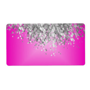 Ophete roze en smeltproppen etiket