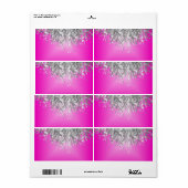 Ophete roze en smeltproppen etiket (Full Sheet)