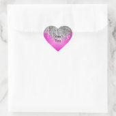 Ophete roze en smeltproppen hart sticker (Tas)