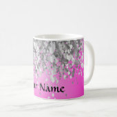 Ophete roze en smeltproppen koffiemok (Voorkant rechts)
