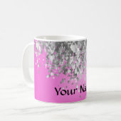 Ophete roze en smeltproppen koffiemok (Voorkant links)