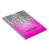 Ophete roze en smeltproppen notitieboek (Rechterzijde)