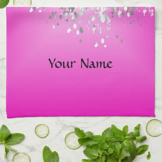 Ophete roze en smeltproppen theedoek (Gevouwen)