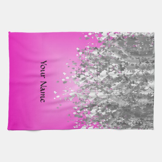 Ophete roze en smeltproppen theedoek (Horizontaal)