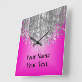 Ophete roze en smeltproppen vierkante klok (Hoek)