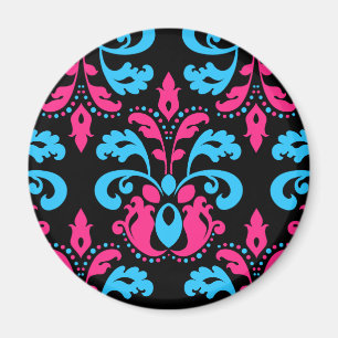 Ophete roze turquoise en zwarte demask magneet