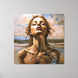 "Ophira" Fragmenten van het Zee Canvas Afdruk