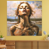 "Ophira" Fragmenten van het Zee Canvas Afdruk (Insitu (Woonkamer))