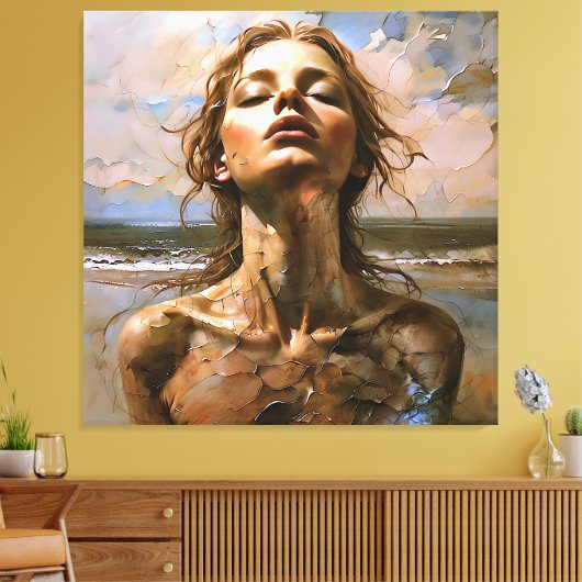 "Ophira" Fragmenten van het Zee Canvas Afdruk (Insitu (Woonkamer))