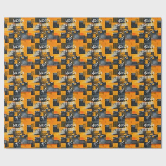 ophistic Gouden accenten met een abstract design Cadeaupapier (Vlak)