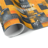 ophistic Gouden accenten met een abstract design Cadeaupapier (Rol Hoek)