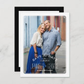 ophisticated Lijst Save the Date Briefkaart (Voorkant / Achterkant)