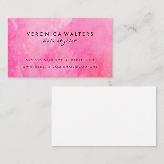 ophisticeerde loyaliteit | Waterverf Klantenkaartje (Voorkant / Achterkant)