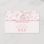 ophisticeerde roze bloem | Modern en professioneel Visitekaartje (Achterkant)