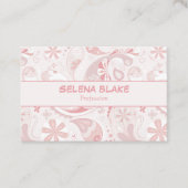 ophisticeerde roze bloem | Modern en professioneel Visitekaartje (Voorkant)