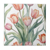ophisticeerde tulp met Waterverf Tegeltje (Voorkant)