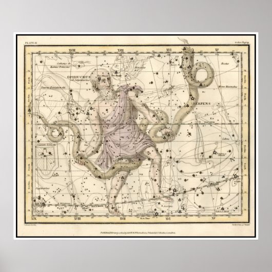  Ophiuchus Constellation Zodiac Print (Voorkant)