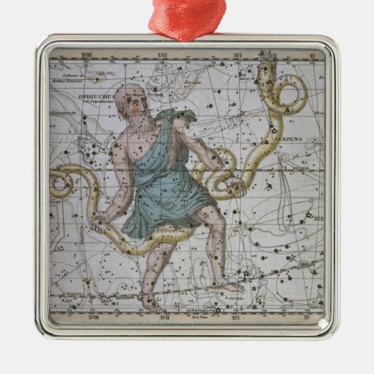 Ophiuchus of Serpentarius uit 'A Celestial Atlas' Metalen Ornament (Voorkant)