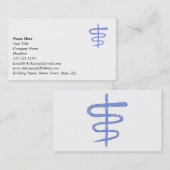 Ophiuchus Zodiac Sign in Blue. Visitekaartje (Voorkant / Achterkant)