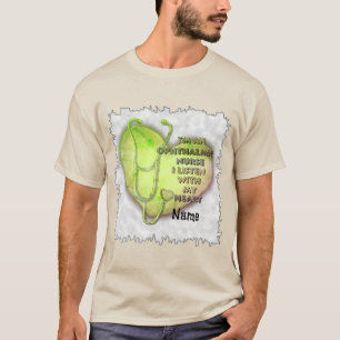 Ophthalmic Nurse Green Heart T-shirt