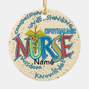 Ophthalmic Nurse Motto aangepaste verpleegkundigen Keramisch Ornament