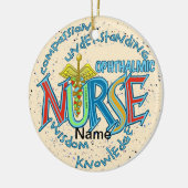 Ophthalmic Nurse Motto aangepaste verpleegkundigen Keramisch Ornament (Links)