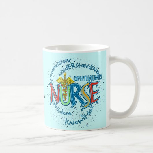Ophthalmic Nurse Motto aangepaste verpleegkundigen Koffiemok (Rechts)