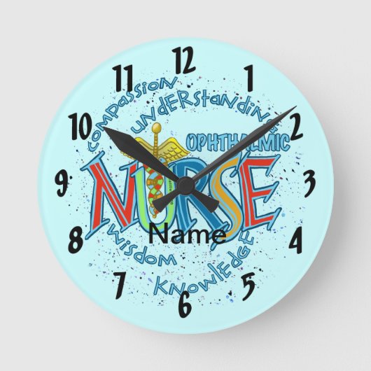 Ophthalmic Nurse Motto aangepaste verpleegkundigen Ronde Klok (Voorkant)