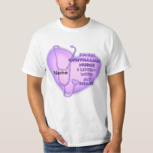 Ophthalmic Nurse Paarse Hart T-shirt