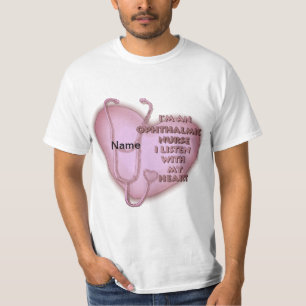 Ophthalmic Nurse Red Heart aangepaste verpleegkund T-shirt