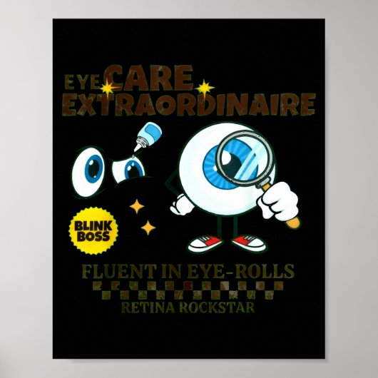 Ophthalmologist Retro Eye Doctor Gift Optometry Nu Poster (Voorkant)