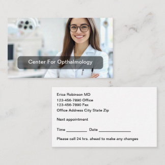 Ophthalmologist Vision Care Appointment Cards Visitekaartje