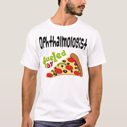 Ophthalmoloog (Funny) Pizza T Shirt (Voorkant)