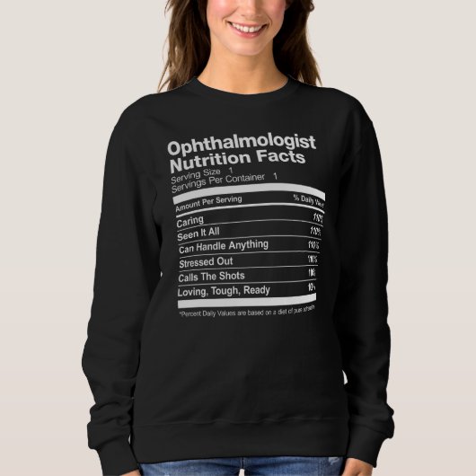 Ophthalmoloog Nutrition Feit Funny Trui (Voorkant)