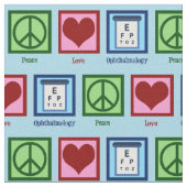 Ophthalmoloog Peace Love Ophthalmology Stof (Close Up)
