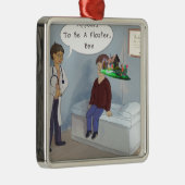 Ophthalmoloog vindt een parade oogvloerbedekking metalen ornament (Rechts)