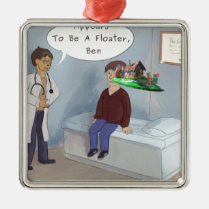 Ophthalmoloog vindt een parade oogvloerbedekking metalen ornament