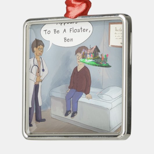 Ophthalmoloog vindt een parade oogvloerbedekking metalen ornament (Links)