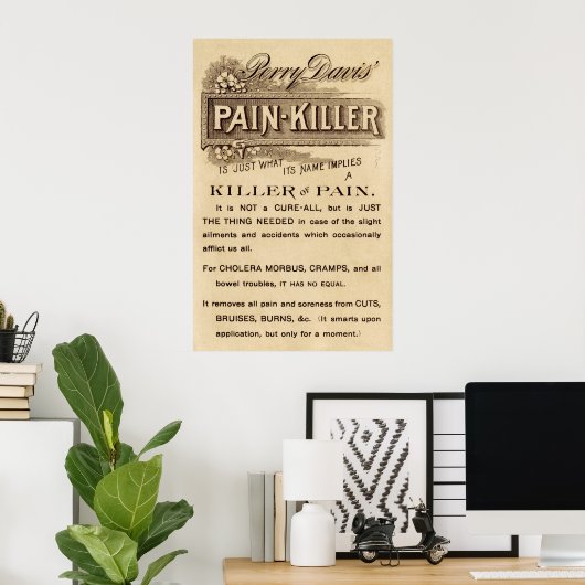 OPIATE PAIN KILLER PATENT MEDICINE POSTER (Thuiskantoor)