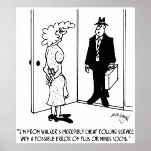 Opiniepeiling met mogelijke fout van Plus of Minus Poster