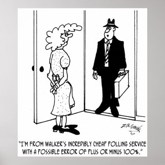 Opiniepeiling met mogelijke fout van Plus of Minus Poster (Voorkant)