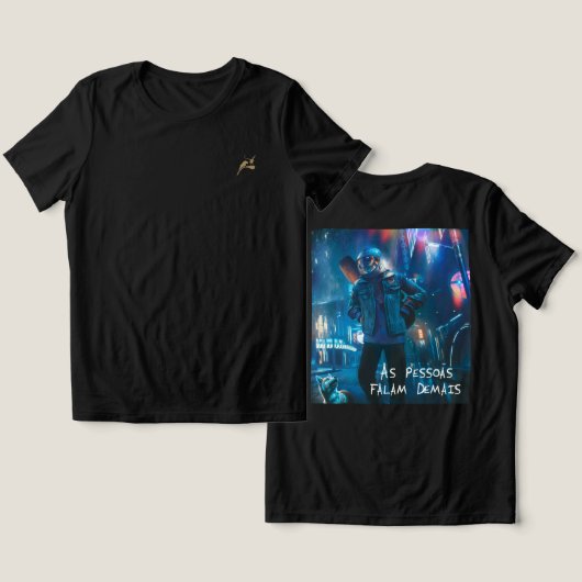 Opiniões (Modelo II) Tri-Blend Shirt (Ontwerp Voorkant & Achterkant)