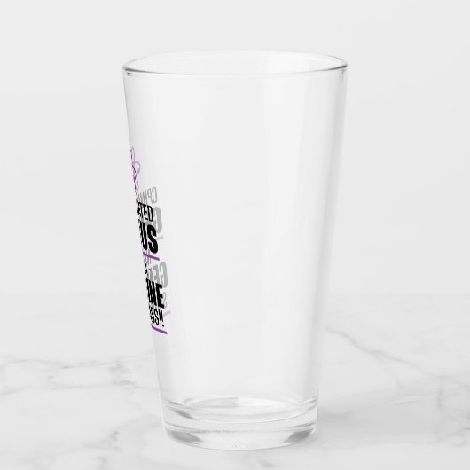 "Opinionated Genius...geen echte slimme kont" Glas (Links)