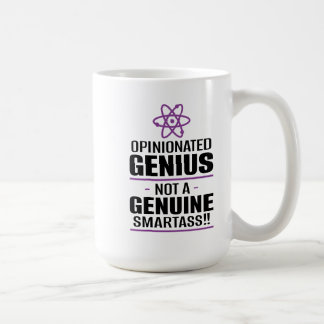 "Opinionated Genius...geen echte slimme kont" Koffiemok