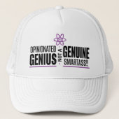 "Opinionated Genius...geen echte slimme kont" Trucker Pet (Voorkant)